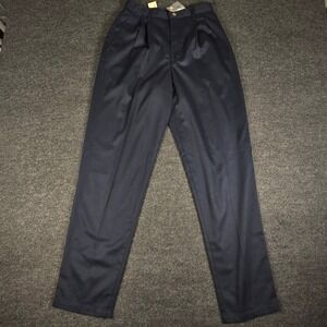 Vtg Eddie Bauer Midnight Blue Dress Pants Pleated Chino Women's Size 6 NWT